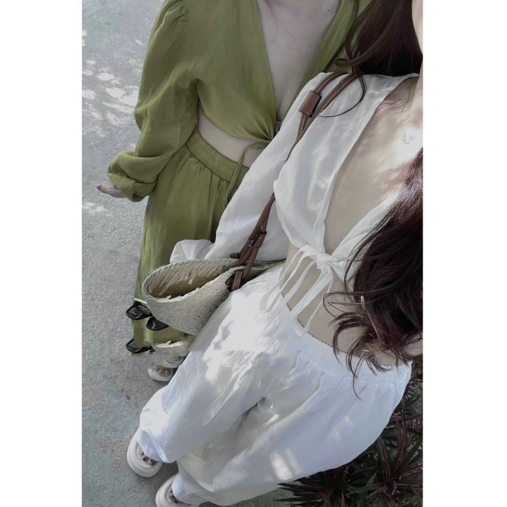 Set Đũi Đi Biển Siêu Hot, 2 Màu Xanh,Trắng