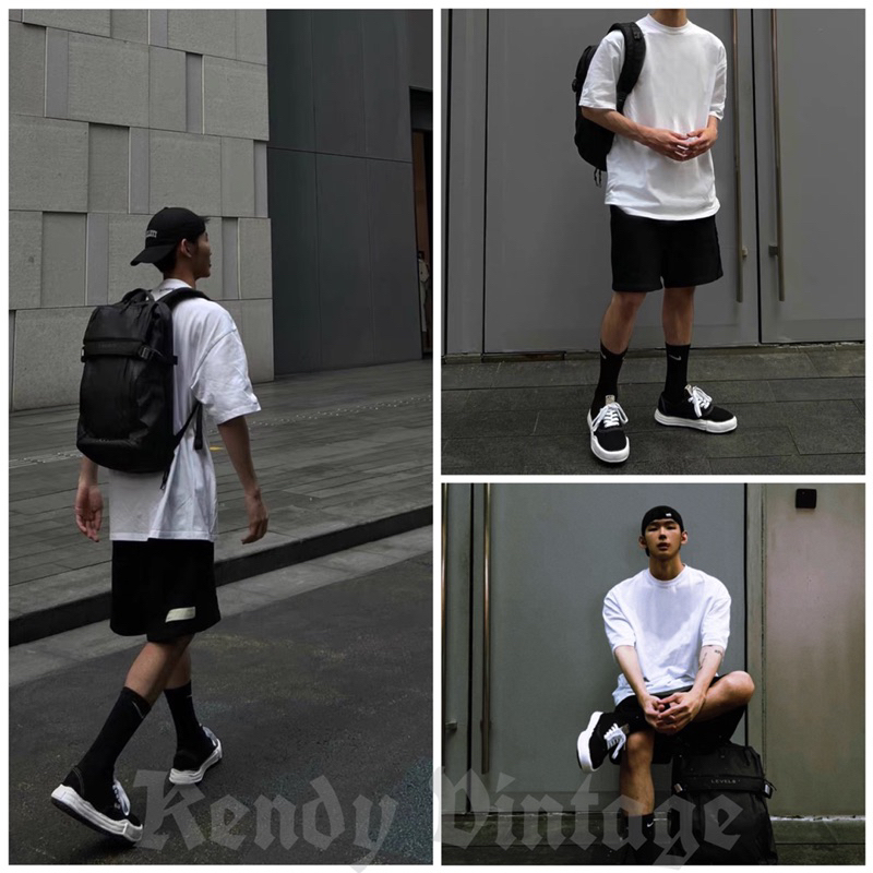 Áo thun màu trơn chất cotton form rộng Unisex