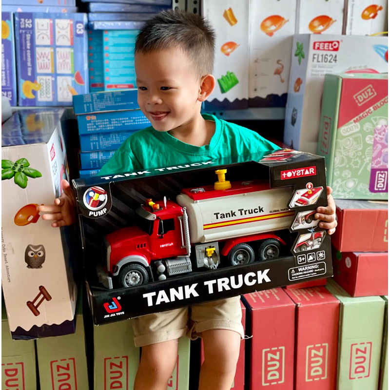 Xe bồn chở nước cứu hoả có nhạc TOYSTAR - xe chạy bánh đà