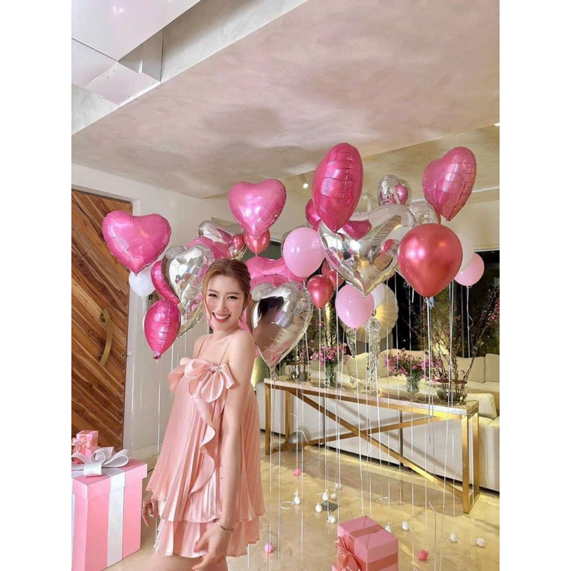 Set đi chơi cho nữ, áo hai dây đính nơ dài, áo và quần xếp ly điệu đà, nữ tính, bánh bèo