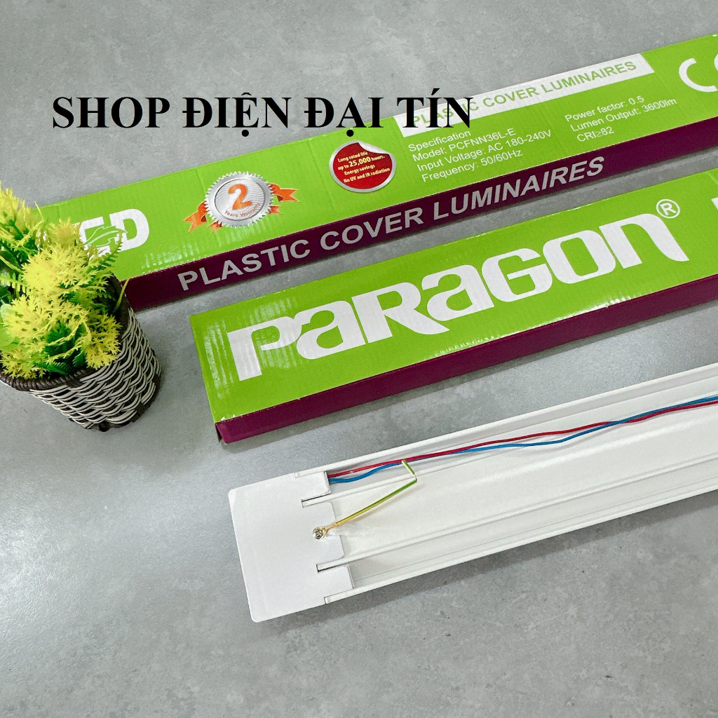 Máng Đèn LED Bán nguyệt Eco Paragon (PCFNN Eco Series) – 18W/ 36W – 6 Tấc/ 1.2M - Ánh Sáng Trắng