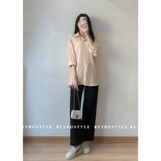 Áo sơ mi lụa trơn dài tay basic - Retrostyle - SM00105_P6K11