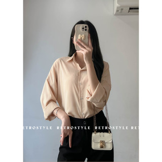Áo sơ mi lụa trơn dài tay basic - Retrostyle - SM00105_P6K11