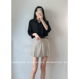 Áo sơ mi lụa trơn dài tay basic - Retrostyle - SM00105_P6K11