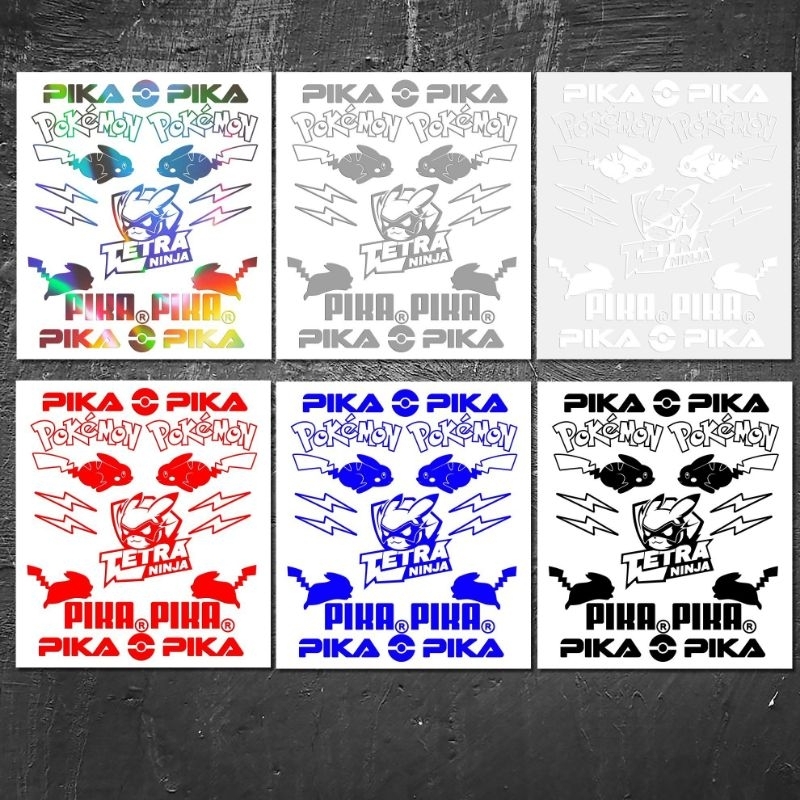 1 BỘ DECAL TEM XE MÁY HONDA-YAMAHA TRANG TRÍ KIỂU CÁCH PIKACHU CỰC CHẤT