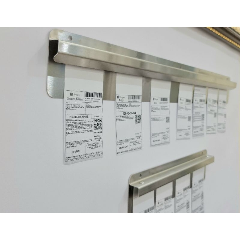 Thanh kẹp bill, thanh kẹp order 30cm đến 100cm bằng inox 304 có sẵn giao ngay