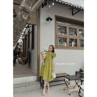 Váy li ngực bèo vai hai lớp