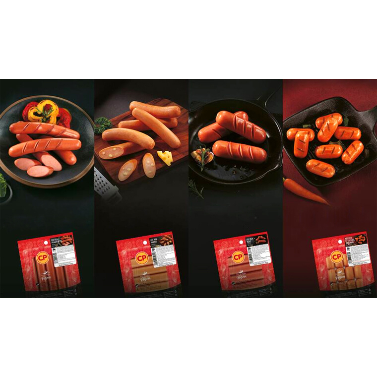 Xúc xích Cocktail xông khói hãng CP chiên rán, thả lẩu tiện lợi túi 250g , 500g  ship hoả tốc HN