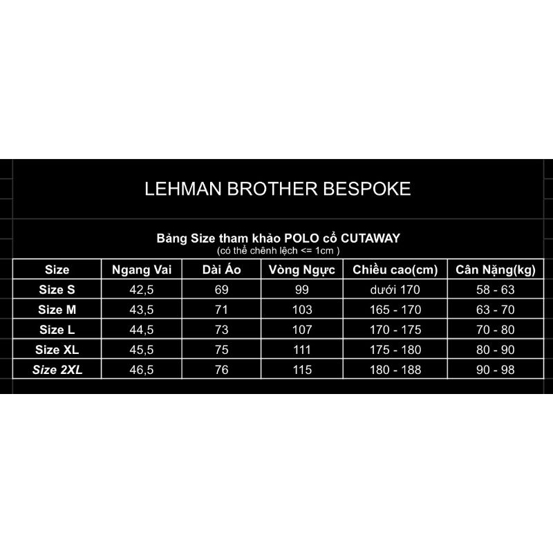 ÁO POLO - ÁO POLO CỔ CUTAWAY - ÁO POLO NAM NỮ ĐẸP - ÁO POLO LEHMAN BROTHER