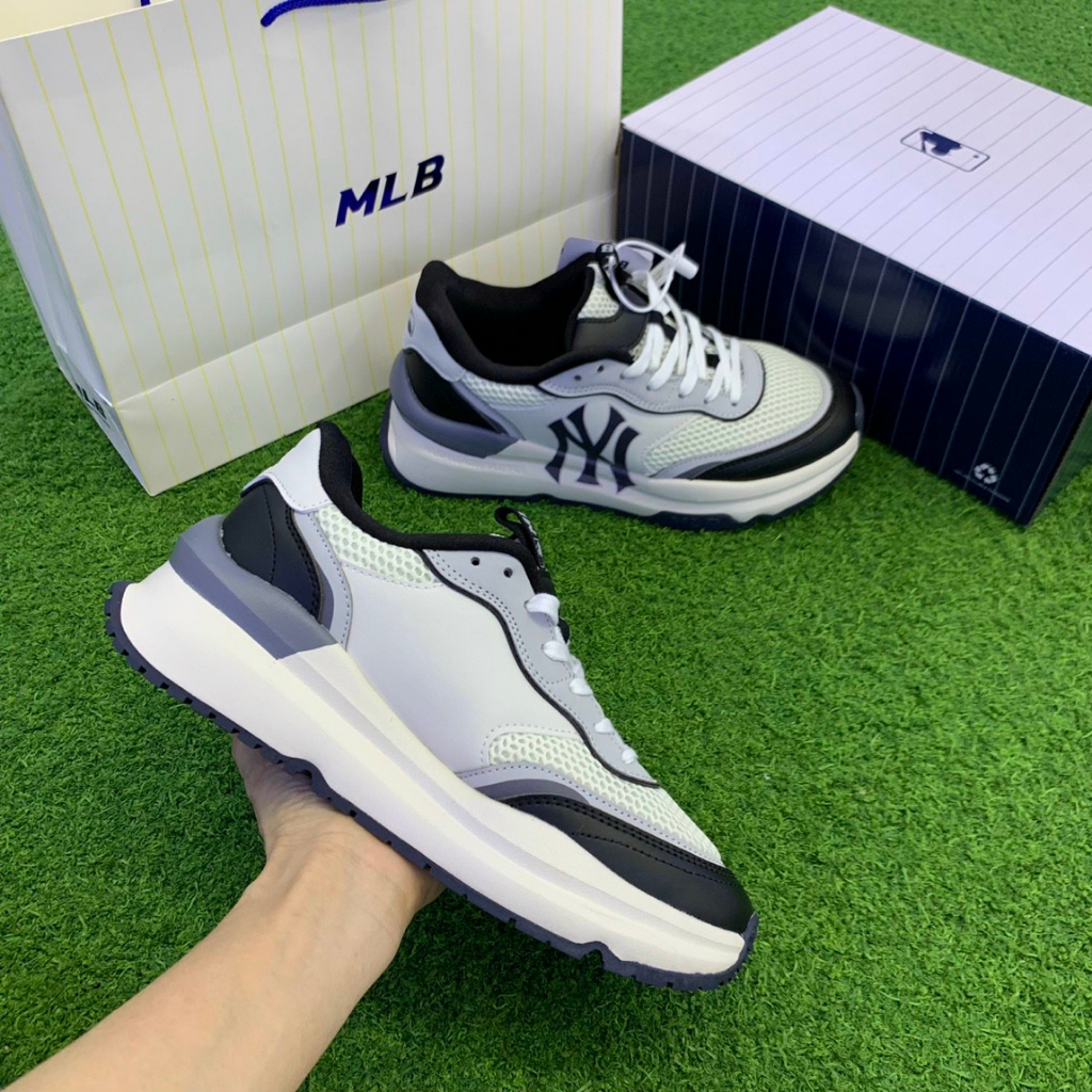 Giày MLB Chunky Runner New York Yankees Black, Sneaker MLB Liner Mid màu trắng NY đen, Giày MLB cổ thấp/Q nam nữ full pk | BigBuy360 - bigbuy360.vn