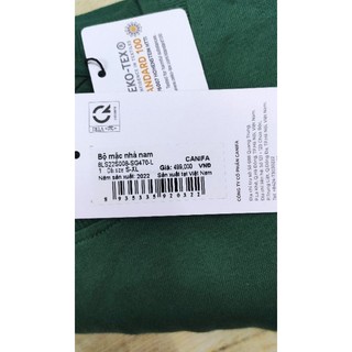 Bộ cotton cộc tay mặc nhà nam Canifa