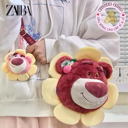 MÓC KHÓA GẤU LOTSO HOA LOTSO SUN FLOWER BEAR CHÍNH HÃNG CHUẨN TEM MÁC SIÊU ĐÁNG YÊU