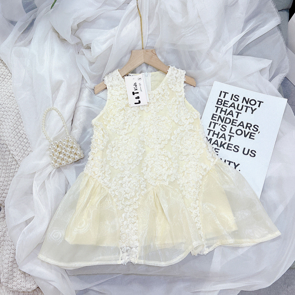 Váy cẩm tú cầu siêu xinh cho bé gái