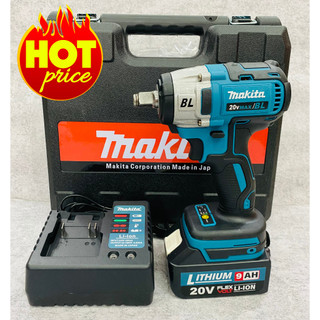 Máy siết bulong dùng pin không chổi than MẪU MỚI Makita 550NM, Tặng kèm 01 khẩu 22MM