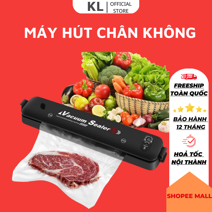 Máy hút chân không KHANHLY bảo quản thực phẩm Vacuum Sealer mini cao cấp tự hàn miệng tiện dụng