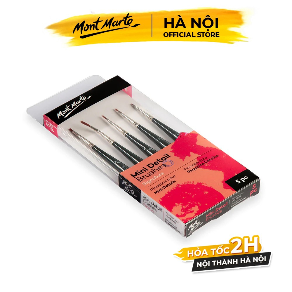 Bộ 5 Cọ Vẽ Đi Nét Mont Marte BMHS0033