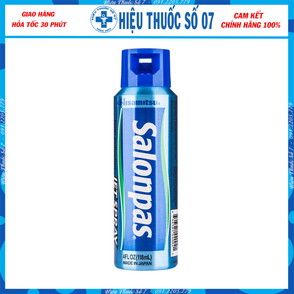 Salonpas Jet Spray Hisamitsu chai xịt lạnh giảm đau thể thao chai 118ml