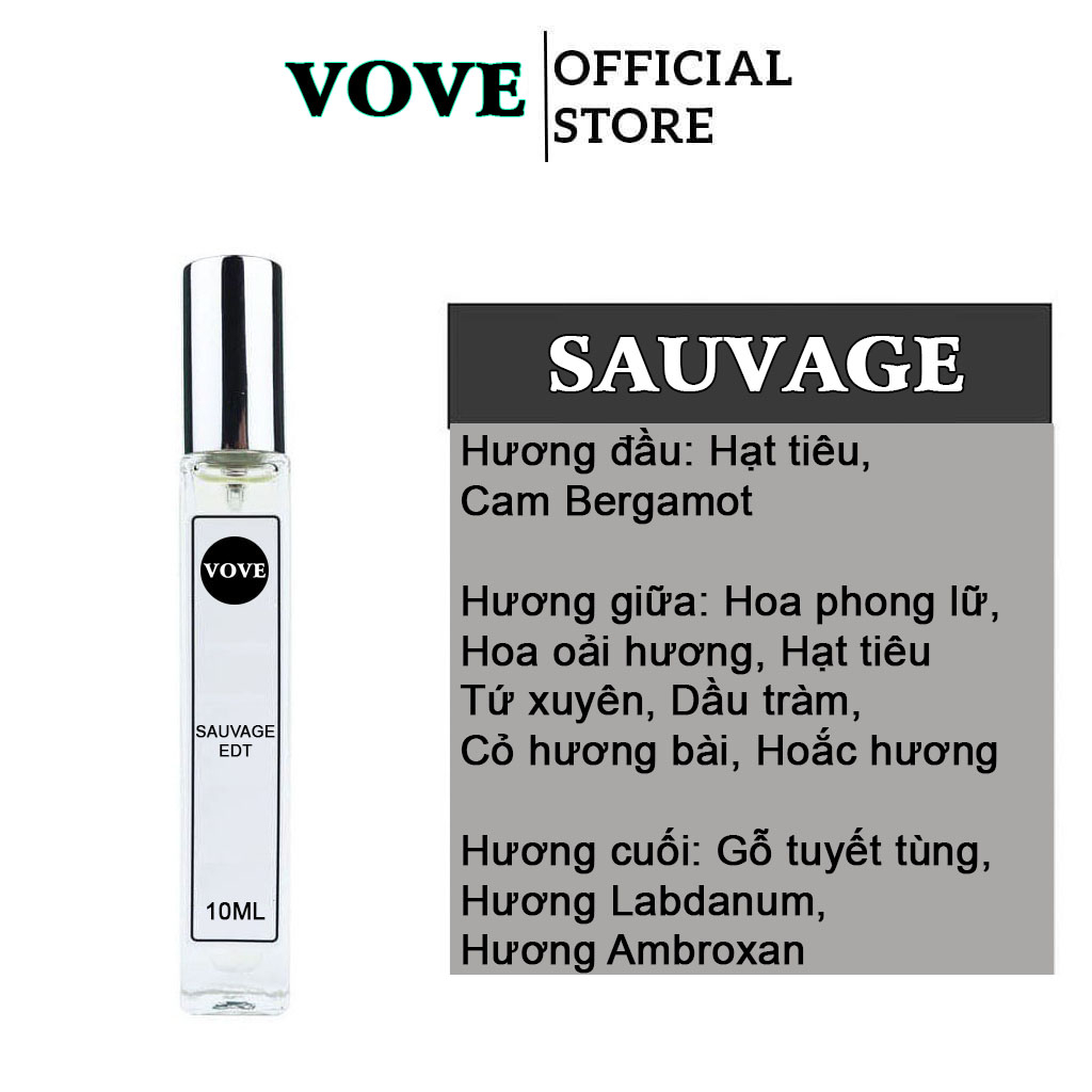 Tinh Dầu Nước Hoa VOVE Sauvage 10ml - Mạnh mẽ, nam tính, trẻ trung, cuốn hút. | BigBuy360 - bigbuy360.vn