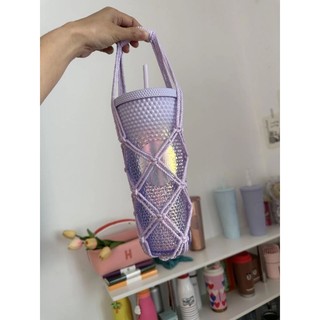Túi đựng bình nước handmade, bottle holder macrame, cozy bag cotton rope