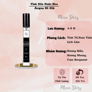Nước Hoa Nam,Tinh Dầu Nước Hoa Acqua Di Giò Đen hương thơm nam tính mạnh mẽ cuốn hút 10ml-Moon Story