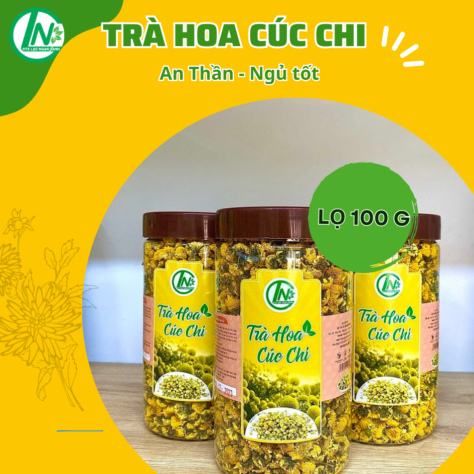 Trà Hoa Cúc Chi - an toàn chất lượng - hộp 100g - HTX Lục Ngạn Xanh
