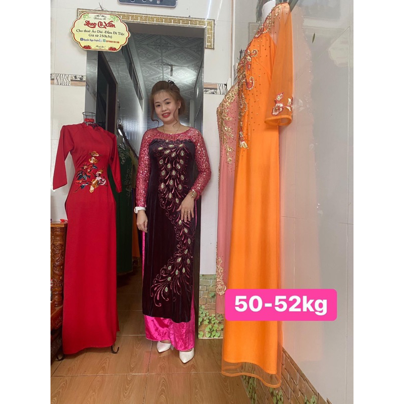 Áo Dài Nhung Cho Mẹ