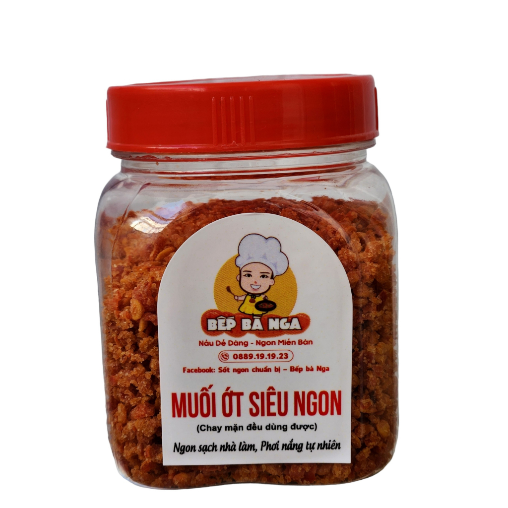 Muối ớt siêu ngon Bếp Bà Nga, giã tay phơi nắng tự nhiên (150gr)