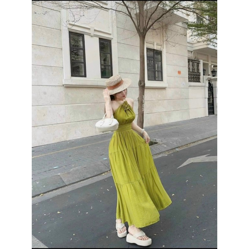 Đầm xoè voan hoa đi biển siêu dễ thương TRIPBLE T DRESS - Free size dưới 54kg - MS40HD