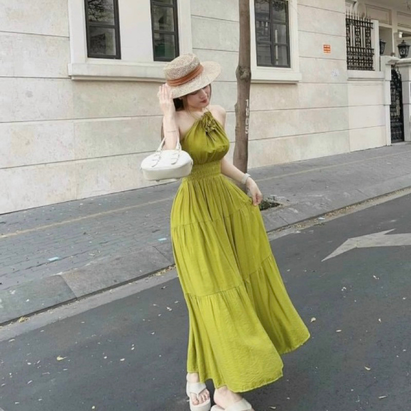 Đầm xoè voan hoa đi biển siêu dễ thương TRIPBLE T DRESS - Free size dưới 54kg - MS40HD