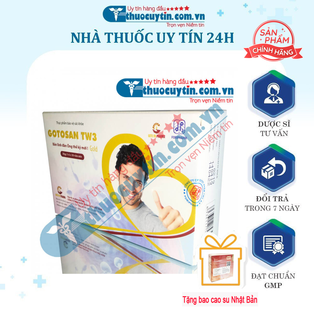 GOTOSAN TW3 CẢI THIỆN YẾU SINH LÝ TĂNG CHẤT LƯỢNG TINH TRÙNG