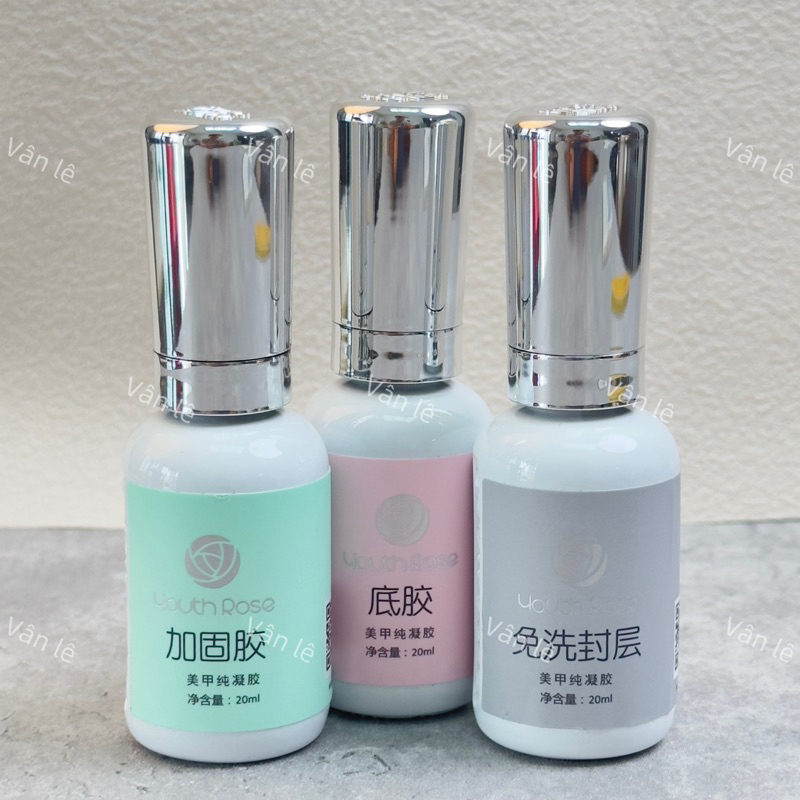 Sơn gel base top cứng móng hoa hồng 15ml và 20ml