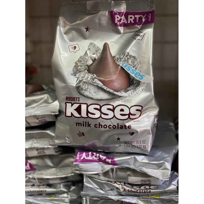 KẸO SOCOLA HERSHEY’S KISSES MILK CHOCOLATE GÓI 1KG CỦA MỸ