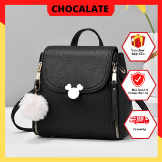 Balo da nữ đa năng thời trang CHOCALTE vừa đeo balo vừa đeo túi xách, form chất chuẩn đẹp, mang đi chơi siêu xinh. M36