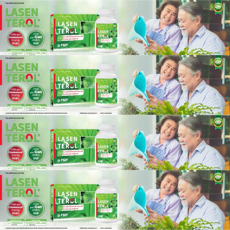 Lasen Terol - Giảm Cholesterol Máu, Mỡ máu, Gan Nhiễm Mỡ - Hộp 60 viên