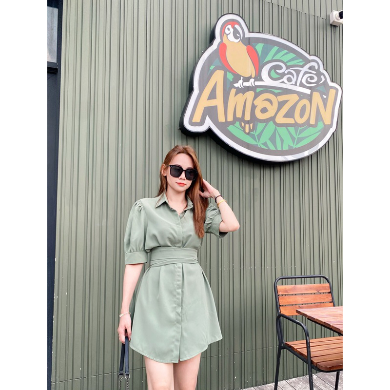 Thanh lý Set Áo Dáng Dài thắt eo + Quần short ngắn bo chun