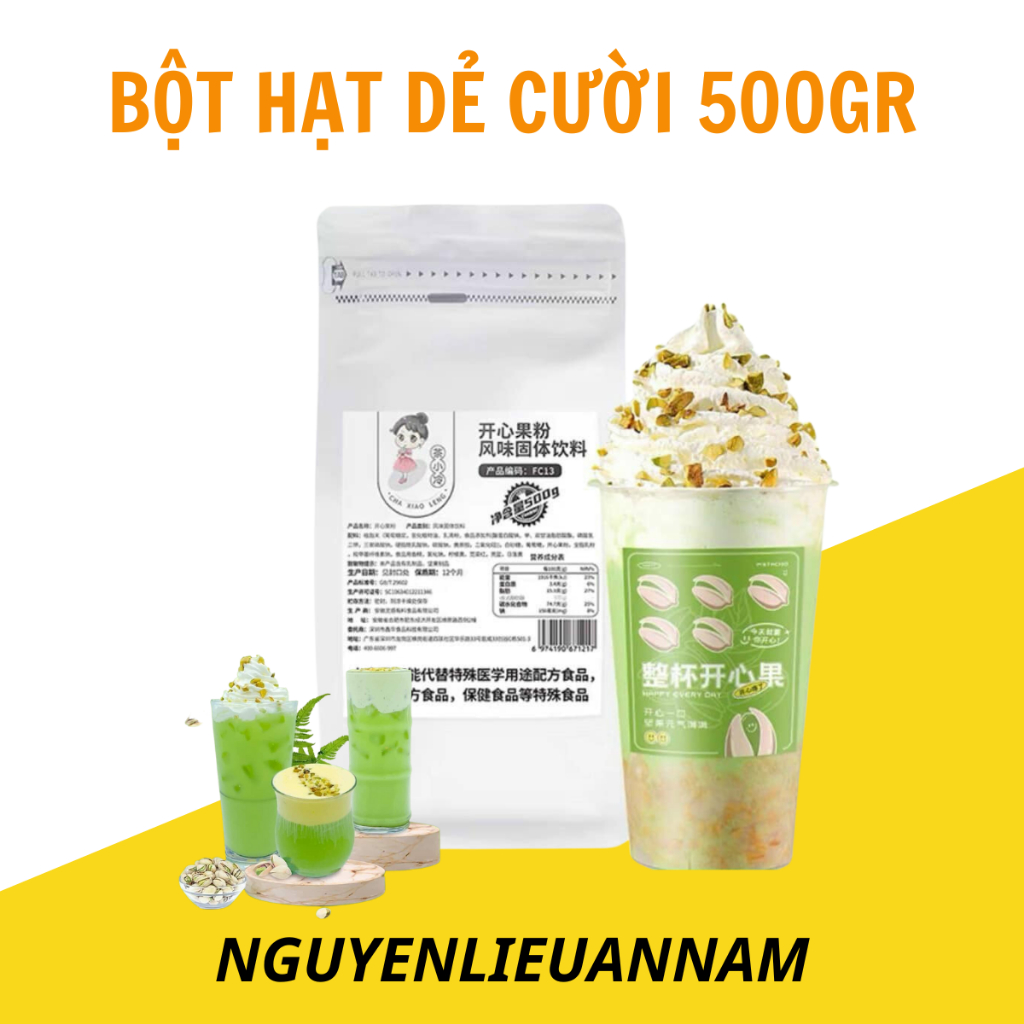 Bột Hạt dẻ cười túi 500gr pha trà sữa hạt dẻ béo ngậy, thơm ngon, hút khách