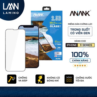 Kính cường lực ANANK trong suốt full viền đen dành cho iPhone SE và iPhone 11 Series