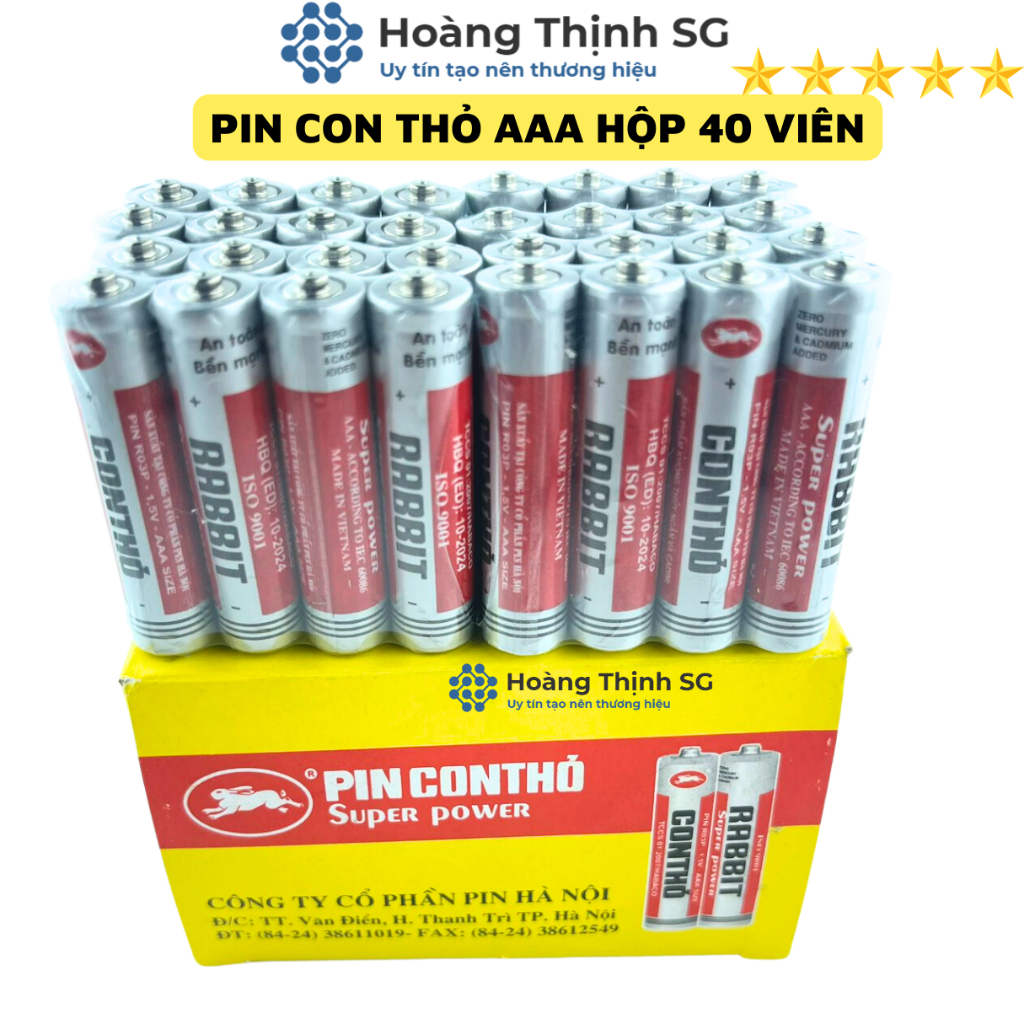 Pin Con Thỏ, Pin tiểu AA & Pin đũa AAA 1.5V, hàng chính hãng