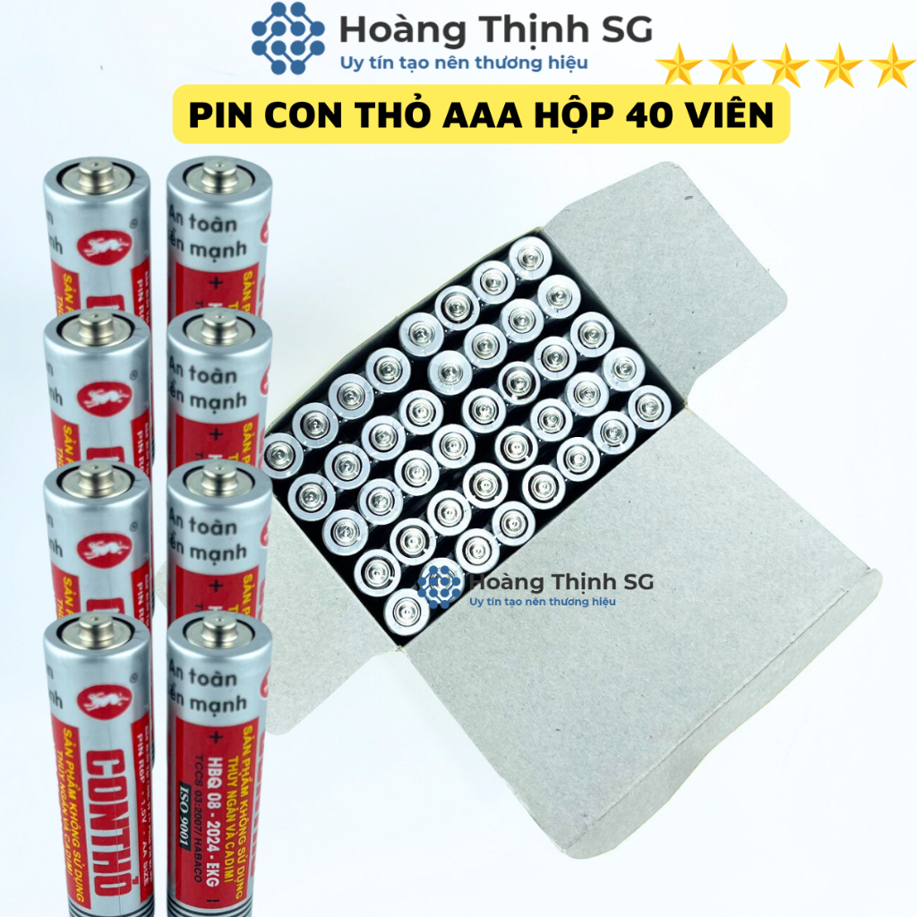 Pin Con Thỏ, Pin tiểu AA & Pin đũa AAA 1.5V, hàng chính hãng