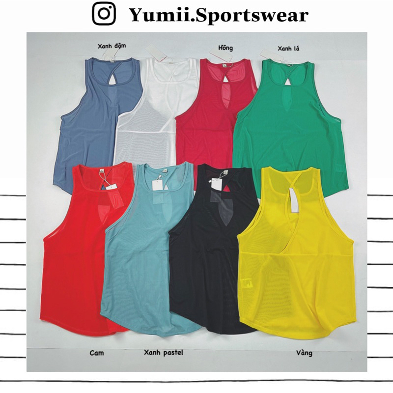 Áo Tank Thể Thao Mặc Ngoài Tập Gym Yoga Nữ - Áo Tank Thể Thao Ba Lỗ Lưới M1, Chất Thun Lưới Co Dãn Tốt, Mềm Mịn