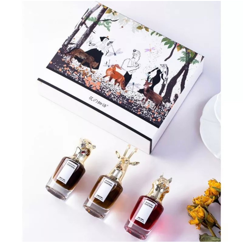 Bộ 3 nước hoa nữ Hồ Ly quyến rũ lưu hương lâu Set 3 Chai Nước Hoa Hình Thú Dành Cho Nữ Hàng nội địa Trung