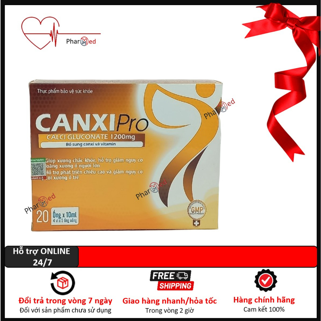 CanxiPro - Bổ sung Canxi và Vitamin hộp 20 ống