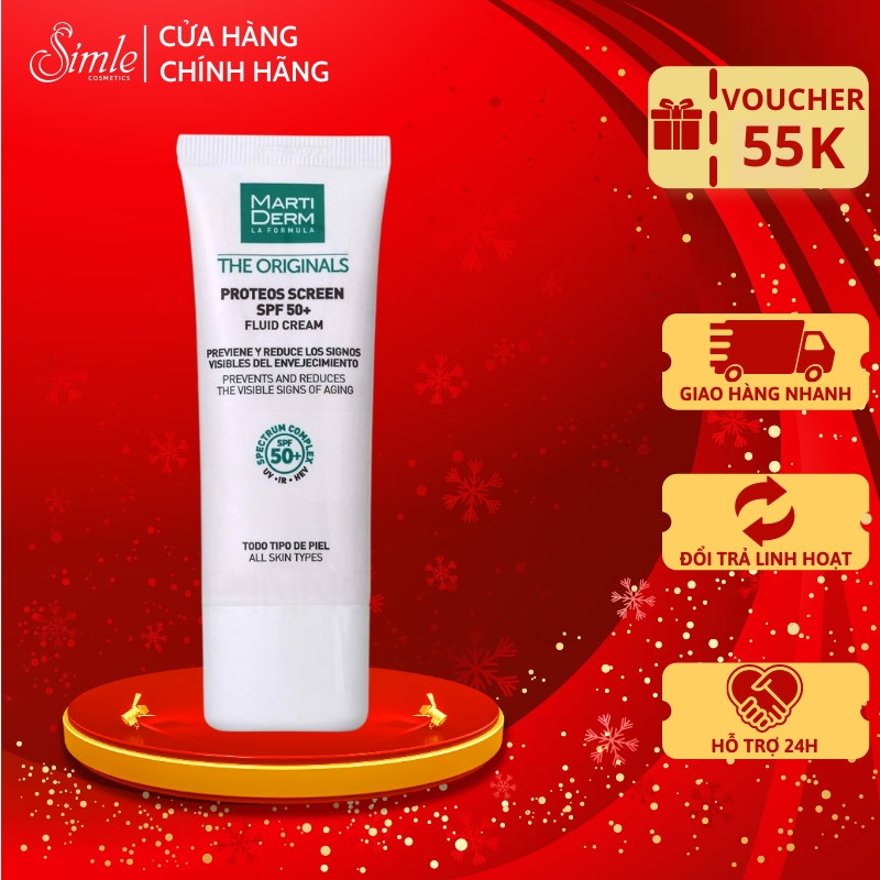 Kem Chống Nắng MartiDerm Dành Cho Da Dầu, Da Mụn, Nám Và Tăng Sắc Tố MartiDerm The Proteos SPF50+ 40ml