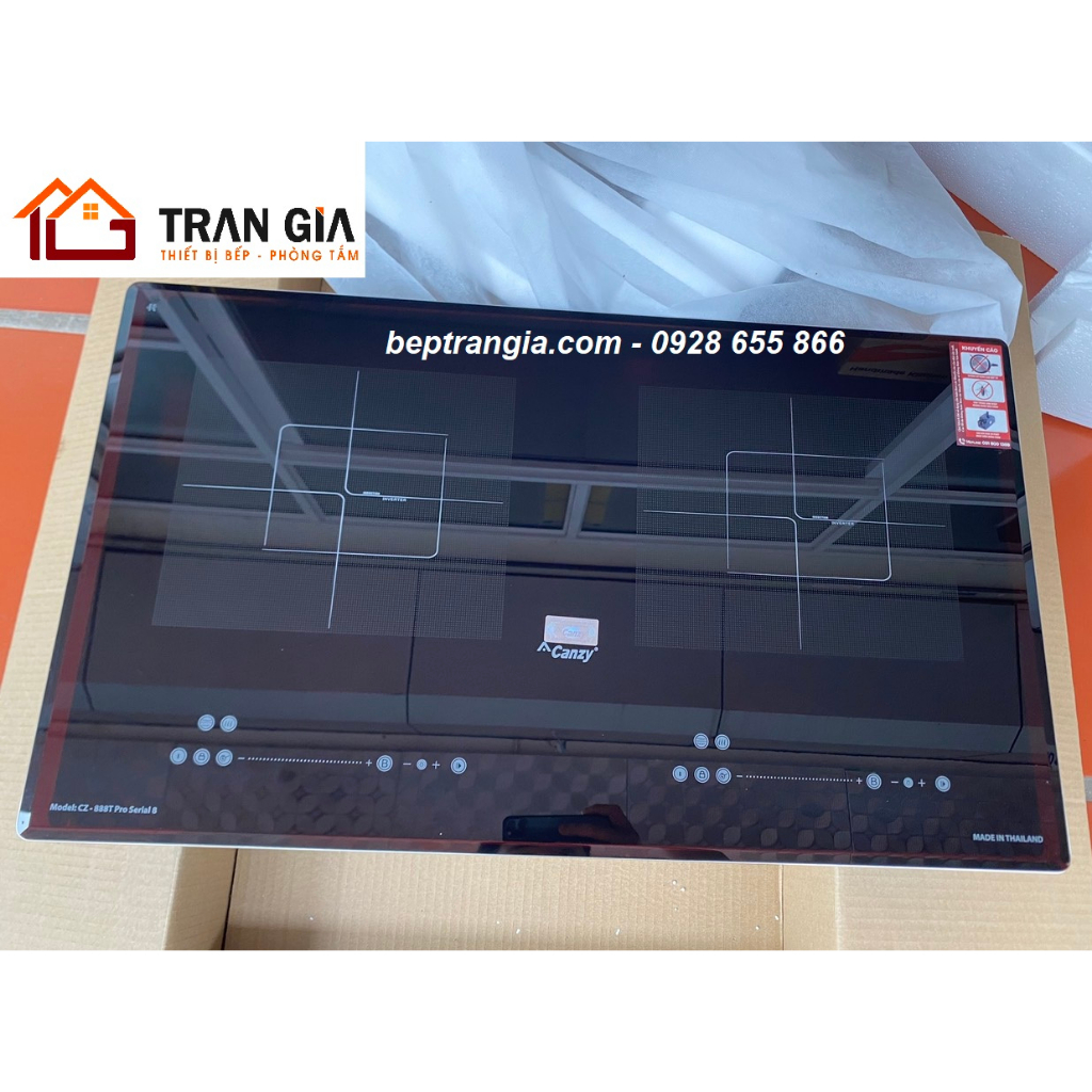 Bếp từ Canzy CZ 888T Pro Serial 8, Bếp từ âm chính hãng, Inverter tiết kiệm điện, Nhập khẩu Thái lan