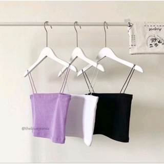 Áo 2 dây croptop , áo croptop chất thun gân
