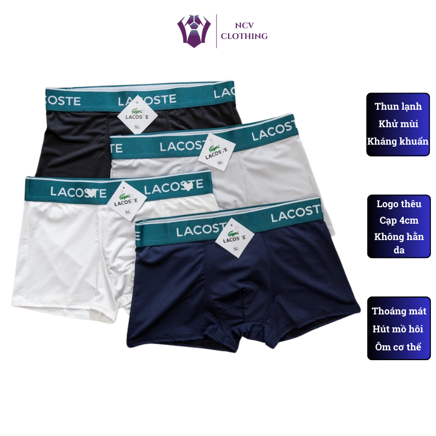 Combo Quần Lót Nam Thun Lạnh Boxers & Trunks Kháng Khuẩn Khử Mùi LA.COSTE, Quần Sịp Đùi Co Giãn Cao Cấp ĐTLA