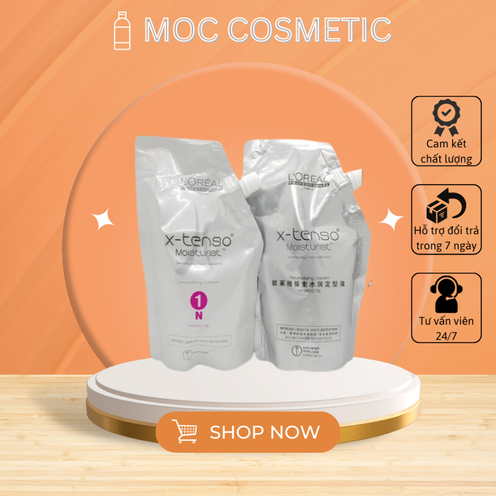 Cặp Thuốc duỗi, uốn tóc LOREAL X-Tenso Moisturist 400ml x 2 - Cặp Thuốc duỗi uốn tóc LOREAL - X2