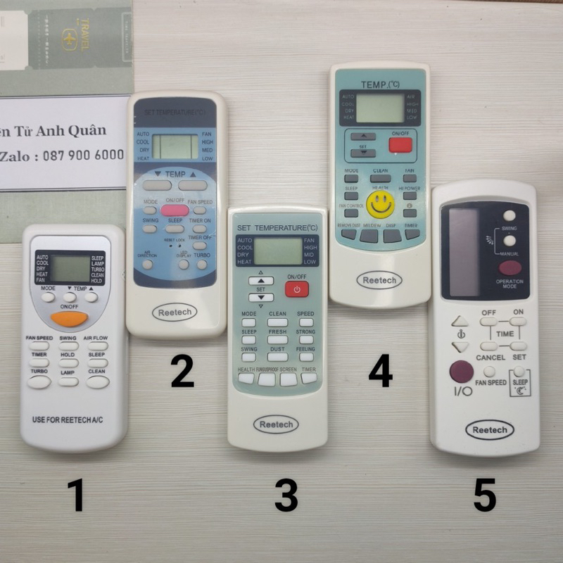 ( Tự Chọn ) Remote Máy Lạnh Reetech | Điều Khiển Điều Hoà Reetech