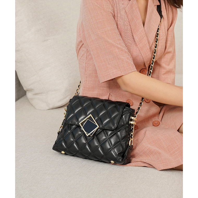 Túi xách nữ đeo chéo đa năng đựng nhiều đồ phong cách Hàn Quốc chất da lì siêu bền Capucha T307