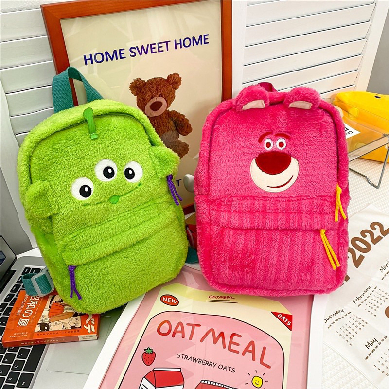 Balo hình gấu bông túi đeo chéo gấu dâu lotso hoạt hình xinh xắn thời trang dành cho nữ